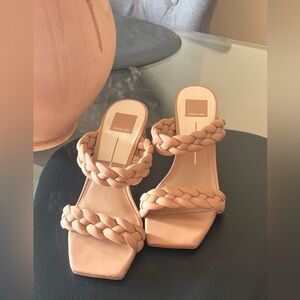 Dolce Vita Braided Block Heel in Beige